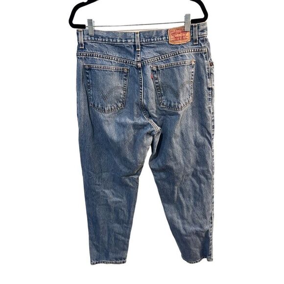 Levi's 550 Relaxed Fit High Rise Tapered Leg Jeans Blue Denim Medium Wash Sz 16M - Picture 8 of 12
